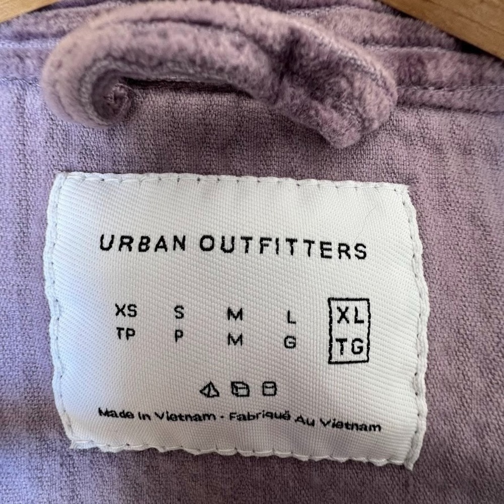 Urban Outfitters Oversized Corduroy Shacket Jacket Womens XL Mauve Purple - Picture 7 of 9